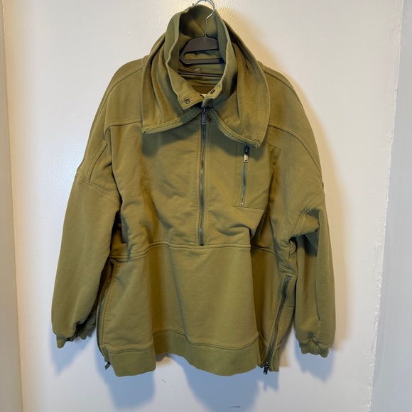 Free People FP movement venture pullover‎ army green women’s size small - Picture 1 of 3